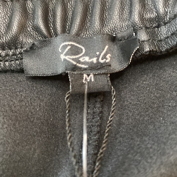 NWT Rails Black Jayden Faux Leather Cropped Pants Size M - Picture 9 of 11